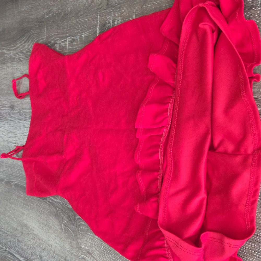 LULUs Spoonful of Sass Red Ruffled Bodycon Mini Dress Small - Picture 7 of 10